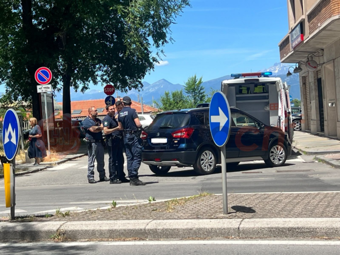 Polizia e Polizia Locale sul luogo dell'incidente