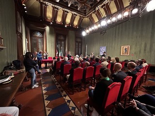 Alcuni momenti della cerimonia tenuta in Sala Consiglio