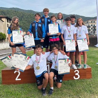 Il podio di Vobarno, dominato dagli atleti del Granda Canoa Club Il podio di Vobarno, dominato dagli atleti del Granda Canoa Club