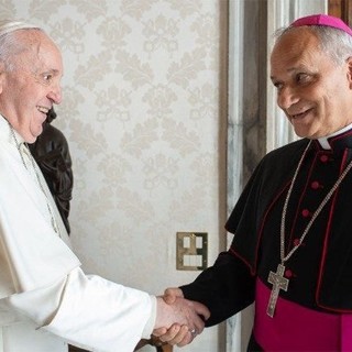 Papa Leone XIV con Bergoglio (foto Vatican News)
