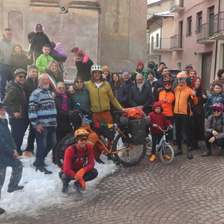 Il saluto a Simone Avataneo per la sua partenza per il giro del mondo