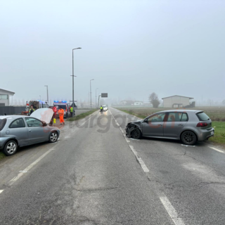 Le auto coinvolte nell'incidente avvenuto sulla Sp 48 a Bra