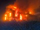 La casa a fuoco in piazzetta degli Orti a Cherasco