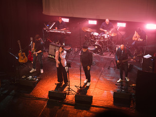 Alcuni momenti del concerto tenuto al Teatro Toselli di Cuneo