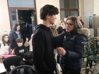 Alcuni momenti della cerimonia tenuta in municipio a Caramagna