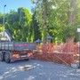 Il cantiere per la riqualificazione dell’area giochi del Parco della Rotonda