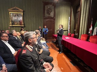 Alcuni momenti della cerimonia tenuta in Sala Consiglio