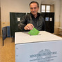 Il presidente della Regione Piemonte Alberto Cirio alle urne