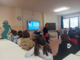 Tiziana Clerico durante l'incontro con gli alunni della scuola secondaria di Sampeyre