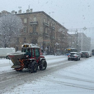Nevicata in corso Nizza, immagine di repertorio dall'archivio del Comune di Cuneo