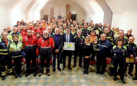 L'amministrazione fossanese con i volontari