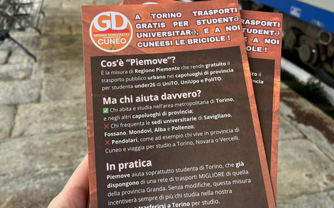 &quot;Piemove penalizza la provincia&quot;: i Giovani Democratici lanciano la raccolta firme