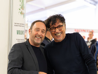 Il sindaco di Cervere Marchisio e il titolare di Birra Baladin Teo Musso Il sindaco di Cervere Marchisio e il titolare di Birra Baladin Teo Musso
