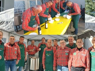 Alcuni momenti della festa all'RSA Giovanni XXIII di Genola