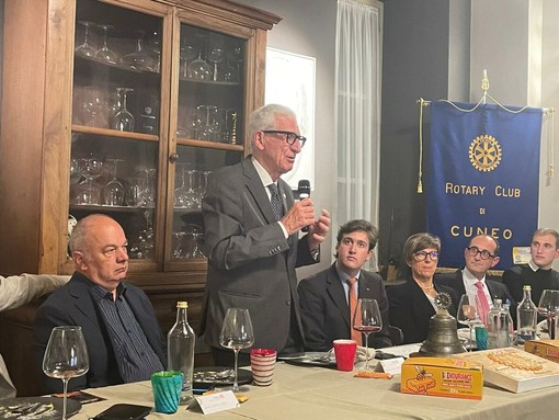 Il vicepresidente Luigi Salvatico con gli ospiti Eduardo Garino e Filippo Quaglia Il vicepresidente Luigi Salvatico con gli ospiti Eduardo Garino e Filippo Quaglia