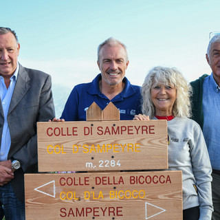 Ripristinato il palo con le indicazioni al colle di Sampeyre
