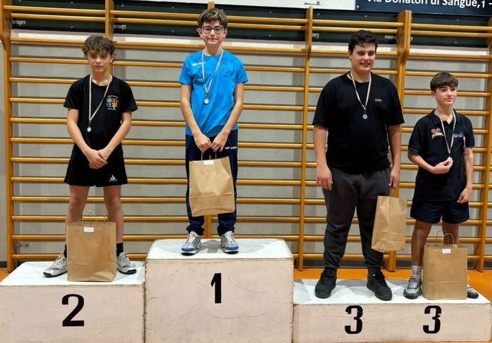 Il podio dell'Under 15 maschile Il podio dell'Under 15 maschile