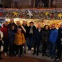 Inaugurazione del presepe nella foto di Pino Berrino