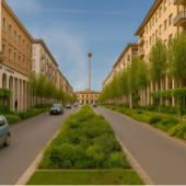 Nella foto un'immagine creata dai volontari dell'Associazione: "Evoca ciò che corso Giolitti potrebbe diventare: un asse urbano più verde, accogliente e gioioso, caratterizzato da una vivace e diversificata presenza commerciale" Nella foto un'immagine creata dai volontari dell'Associazione: "Evoca ciò che corso Giolitti potrebbe diventare: un asse urbano più verde, accogliente e gioioso, caratterizzato da una vivace e diversificata presenza commerciale"