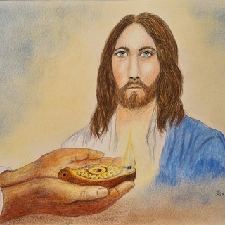 “Gesù invita a vegliare sull’arrivo del Regno di Dio”, disegno di Pinuccia Sardo