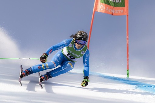 Federica Brignone durante il Super-G della Coppa del Mondo di Soldeu