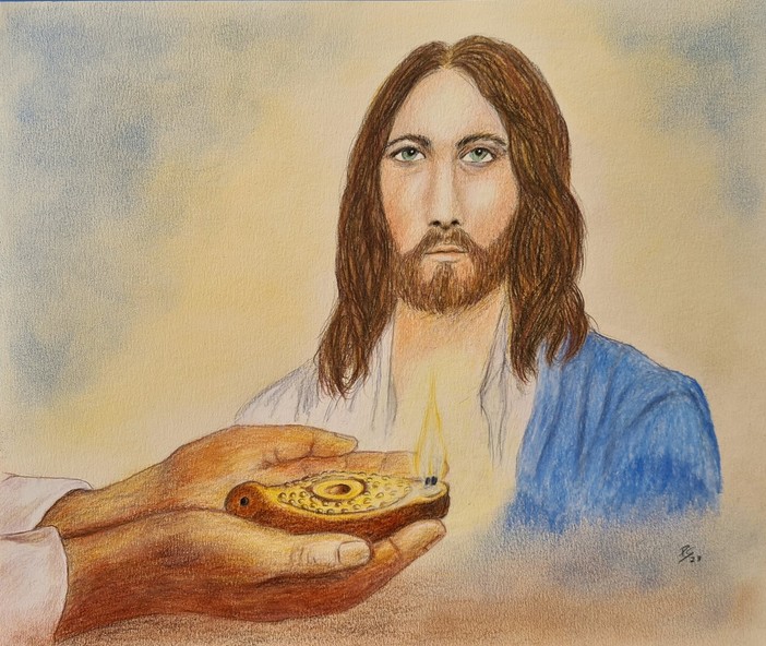 “Gesù invita a vegliare sull’arrivo del Regno di Dio”, disegno di Pinuccia Sardo