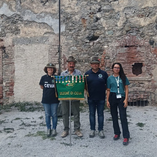 Anche la sezione Ana di Ceva al Campo Scuola Alpino a Vinadio con la giovane bagnaschese Enrica Calzolari
