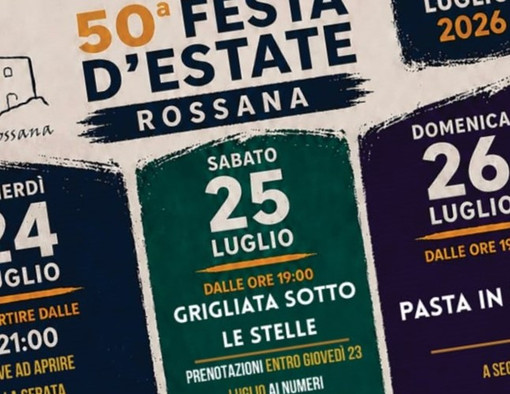 50ª Festa d'Estate a Rossana: tre giorni di musica, cibo e divertimento sotto le stelle 50ª Festa d'Estate a Rossana: tre giorni di musica, cibo e divertimento sotto le stelle