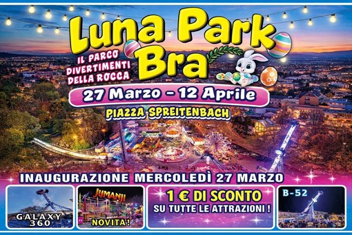 Bra, Pasquetta al Luna Park della Rocca: ultimo weekend di divertimento fino al 12 aprile
