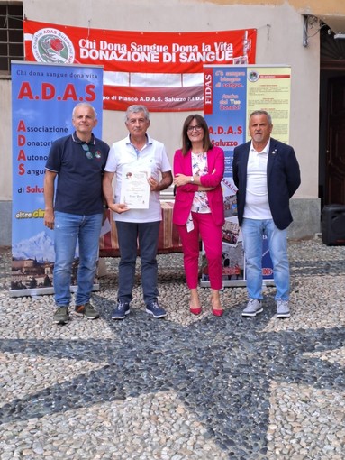 Festeggiamenti a Piasco per 65 anni di fondazione del Gruppo donatori sangue