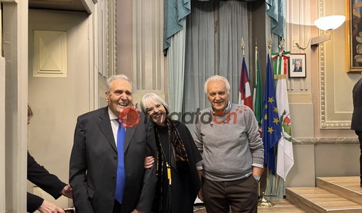 Il professor Teresio Sordo, Cinzia Ghigliano e Amilcare Gallo