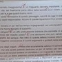 Una parte della lettera con gli errori ortografici