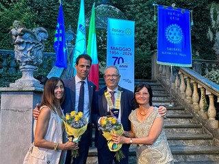 Rotary Saluzzo, serata dell'insediamento del nuovo presidente Giuseppe Sapino- Foto Luigi Fassino