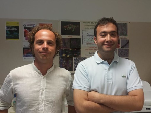 Attilio Marino, ricercatore saluzzese e Gianni Ciofani team leader del gruppo di ricerca dell'IIT di Pontedera