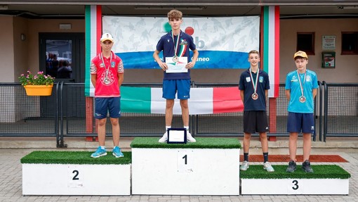 Il podio combinato Under 15 petanque Il podio combinato Under 15 petanque