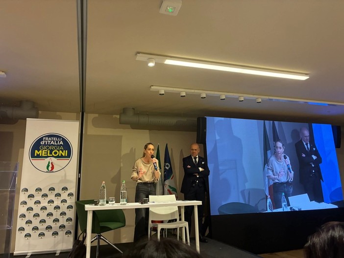 Arianna Meloni a Torino con Fabrizio Comba