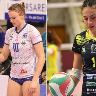 Alice Farina (ph. Pecchenino) e Marika Longobardi (Albese Volley Como)