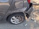 L'auto danneggiata