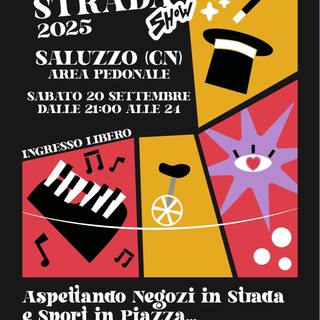 L alocandina di Artisti di strada show, a Saluzzo sabato 20