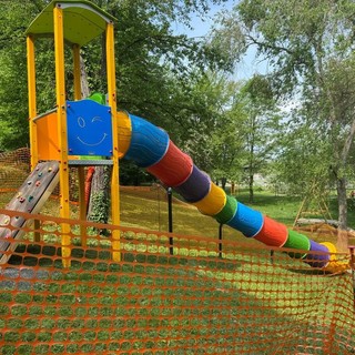 Il nuovo scivolo installato a San Cassiano