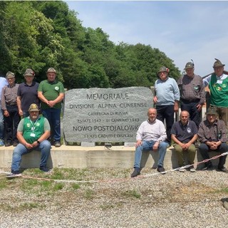 Gruppo alpini di Ormea in visita al Memoriale della Divisione Alpina Cuneense di Cuneo