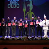 La cerimonia di consegna del premio gastronomico "L'Arcimboldo d'Oro" a Napoli