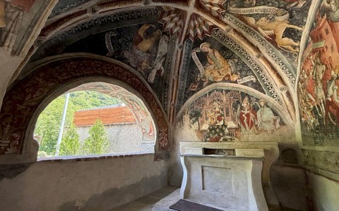 L'affresco nella cappella di San Sebastiano