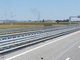 La colonna di fumo vista dall'autostrada Torino-Savona