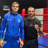 Andrea Alladio con il coach Simone Concu