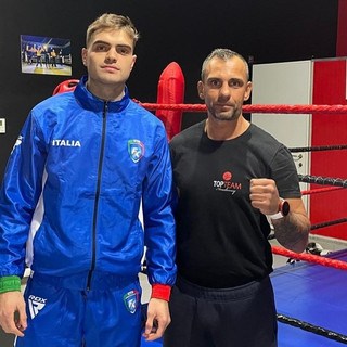 Andrea Alladio con il coach Simone Concu