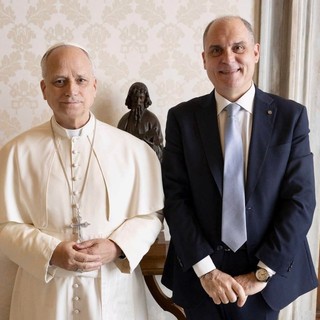 Giuseppe Notarstefano con Papa Leone