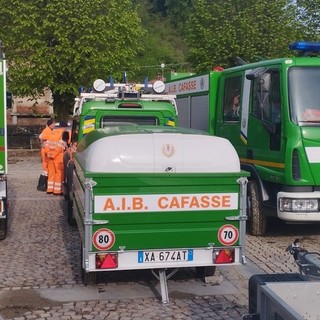 Pasquetta con il badile e le idrovore per gli AIB delle Valli Po, Bronda e Infernotto