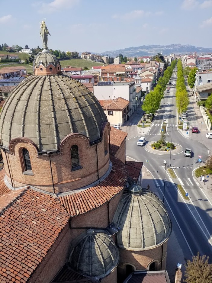 La veduta di Moretta dal campanile, immagine di repertorio