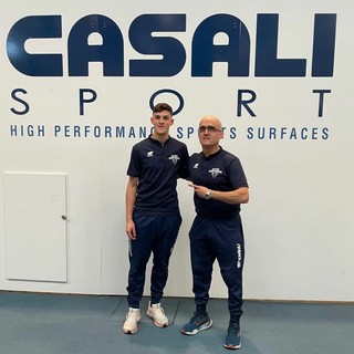 Luca Coppola con il tecnico Griseri